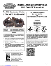 White Mountain LS18SRAO-1 Installation And Owner's Manual