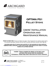 Archgard OPTIMA PS1 User's Installation, Operation And Maintenance Manual