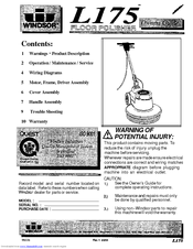 Windsor L175 Owner's Manual