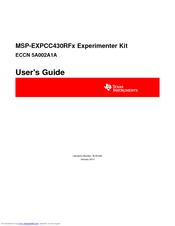 Texas Instruments MSP-EXPCC430RFx User Manual