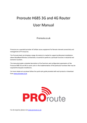 Proroute H685 User Manual