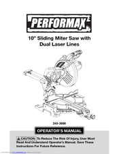 Performax 240-3688 Operator's Manual
