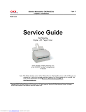 Oki OKIPAGE 8z Service Manual