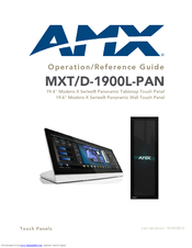 AMX MXT-1900L-PAN Operation/Reference Manual