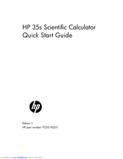 HP 35s Quick Start Manual