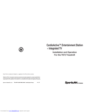 SportsArt Fitness CardioActive T672 Installation And Operation Manual