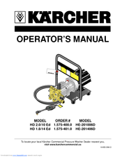 Kärcher HD 1.8/14 Ed Operator's Manual