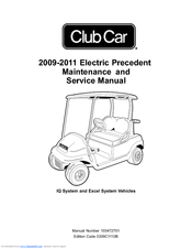 Club Car 2009-20011 Electric Precedent Maintenance And Service Manual