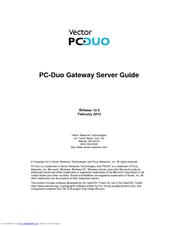 Vector PC-Duo 12.0 Manual