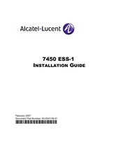 Alcatel-Lucent 7450 ESS-1 Installation Manual