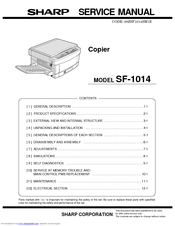 Sharp SF-1014 Service Manual