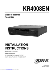 Ultrak KR4008EN Installation Instructions Manual