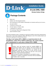 D-Link DWL-1800B Installation Manual