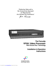 Faroudja VP301 Installation & Operation Instructions