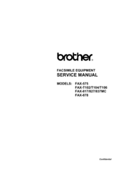 Brother FAX-827 Series Service Manual