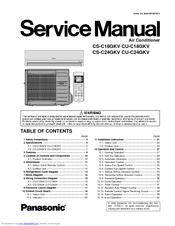 Panasonic CS-C18GKV Service Manual