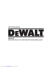 DeWalt D28715-XE Instruction Manual