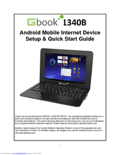 Gbook 1340B Setup & Quick Start Manual
