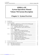 Omega Volume VII–System Description Operation Manual