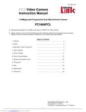 CAMERA LINK FC1600FCL Instruction Manual