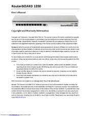 MikroTik RouterBoard 1200 User Manual