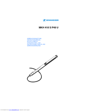 Sennheiser MKH 418 S P48 U Instruction Manual