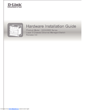 D-Link DGS-6608 Hardware Installation Manual
