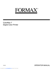 Formax ColorMax 7 Operator's Manual