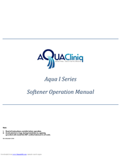 AquaCliniq AQUA I-100 Operation Manual
