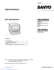 Sanyo VM-6609PA Service Manual