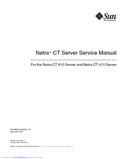Sun Microsystems Netra ct Service Manual
