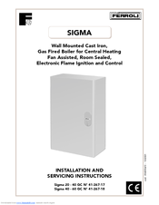 Ferroli Sigma 40 - 60 GC N 41-267-18 Installation And Servicing Instructions