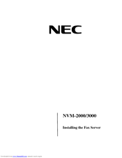 NEC NVM-2000 Installation Manual