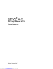 Fujitsu Siemens Computers FibreCAT SX40 Service Supplement Manual