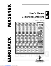Behringer Eurorack MX3242X User Manual