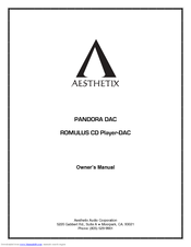 Aesthetix ROMULUS CD Player-DAC Owner's Manual