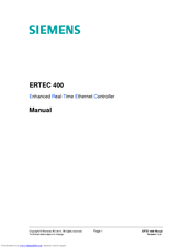 Siemens Ertec 400 Manual