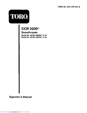 Toro CCR 2000 Operator's Manual