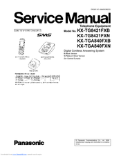 Panasonic KX-TGA840FXN Service Manual