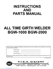 BUG-O BGW-2000 Instructions And Parts Manual