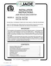 Jade RJCT48 Installation Instructions Manual