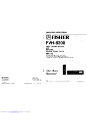 Fisher FVH-8300 Operating Instructions Manual