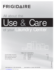 Frigidaire Laundry center Use & Care Manual