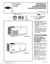Carrier PremierLink 50TFQ012 Series Product Data