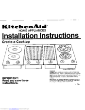 KitchenAid Create-a-Cooktop Installation Instructions Manual