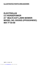 Electrolux 5553SD Illustrated Parts Breakdown