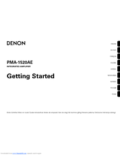 Denon PMA-1520AE Getting Started Manual