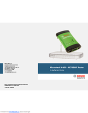 Bosch Mastertech M-VCI NetGear Installation Manual