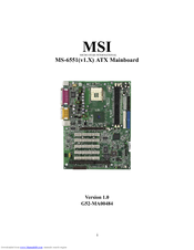 MSi MS-6551 User Manual