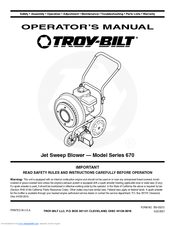 Troy-Bilt 670 Series Operator's Manual